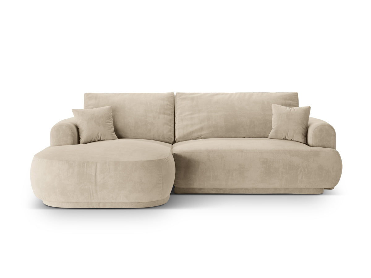 Divano Letto Angolare Componibile con Contenitore Ella, 5 Posti, 174x271x88
