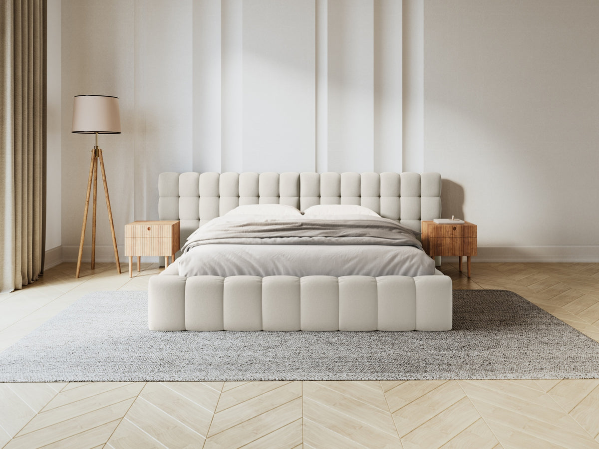 Letto contenitore con testiera doppia, "Mamaia", 230x300x100