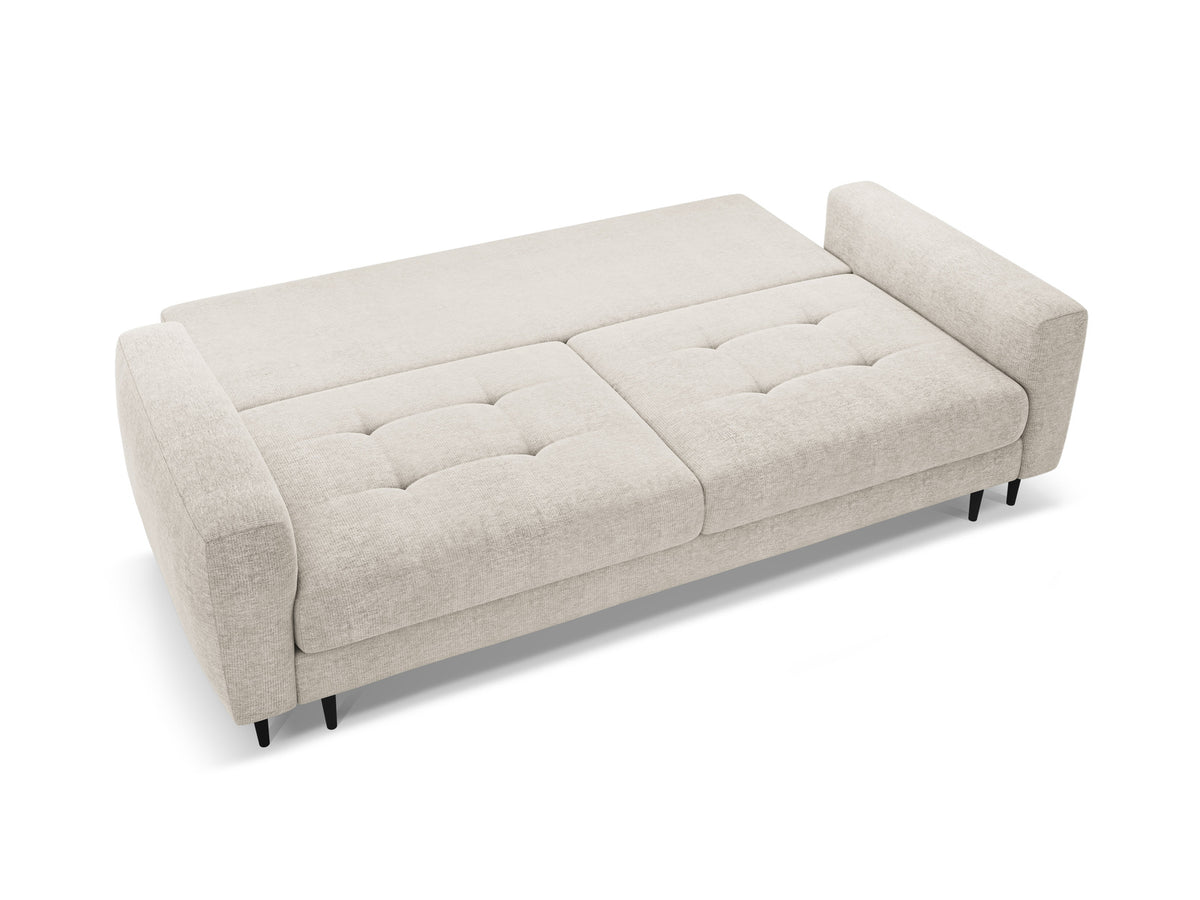 Divano Letto con Contenitore Bemy, 3 Posti, 110x242x92