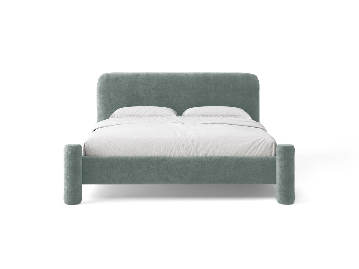 Letto con Testata Vera - Blu Chiaro 180x200