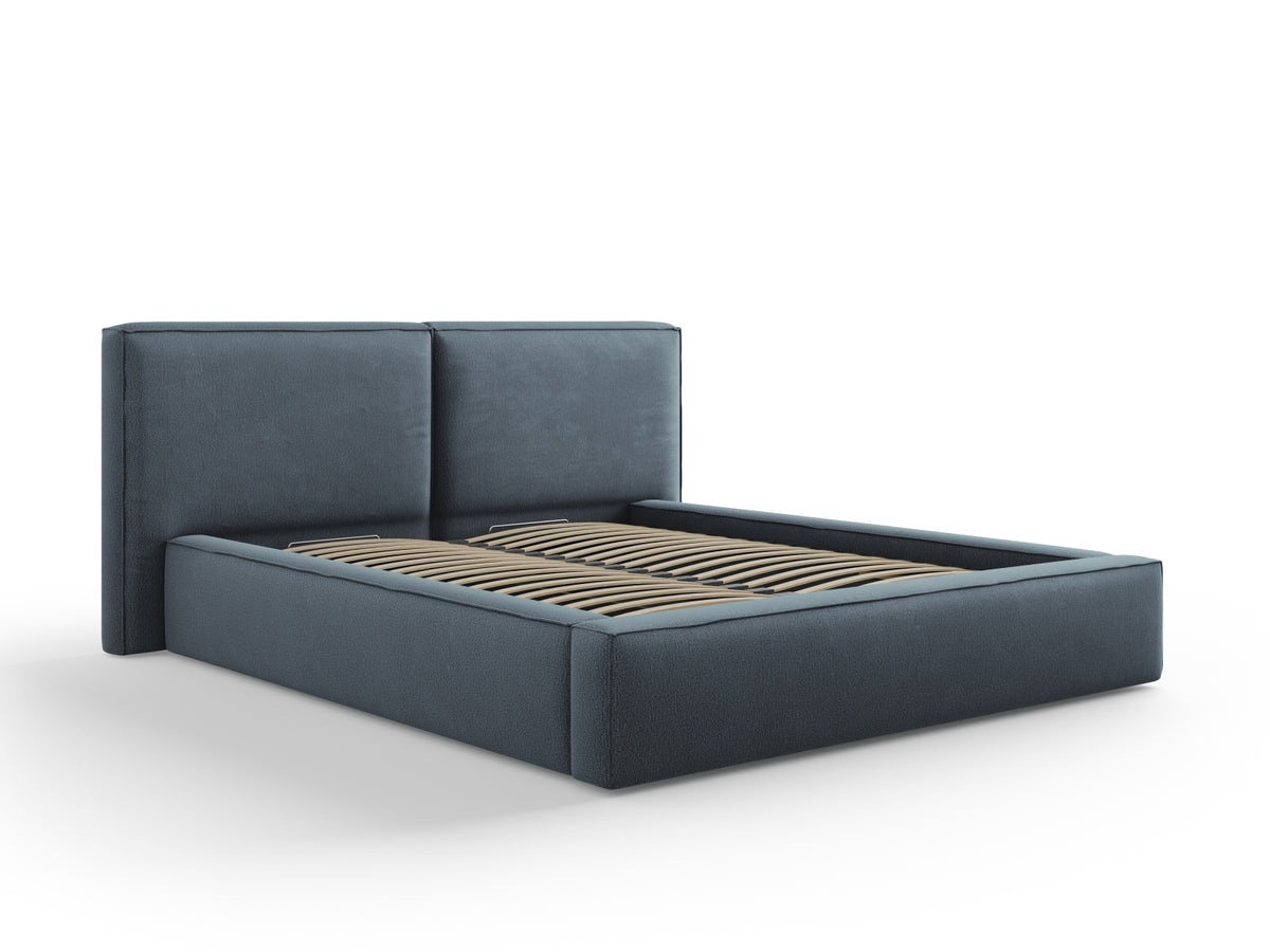 Letto Contenitore con Testata Doppia Jodie - Blu 160x200
