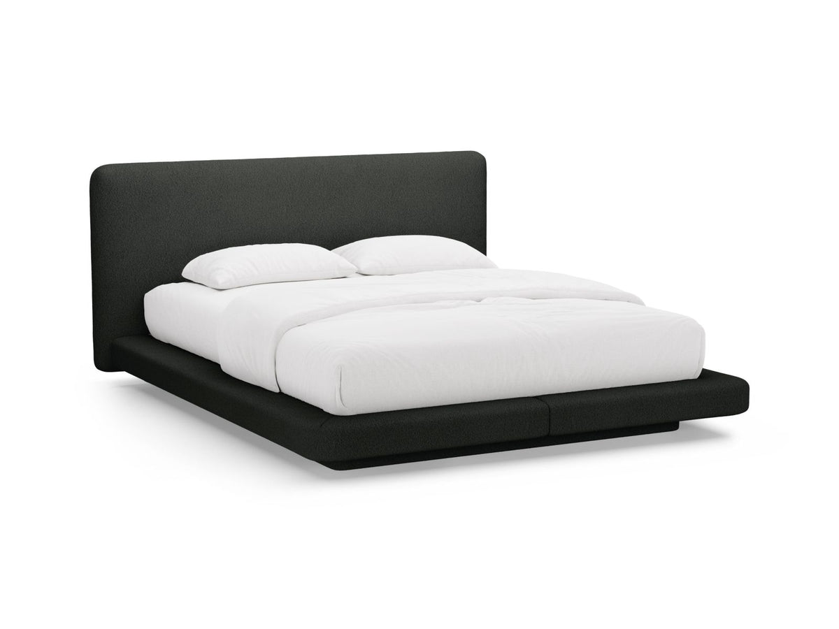 Letto con Testata, "Linea", 225x184x98 - Nero