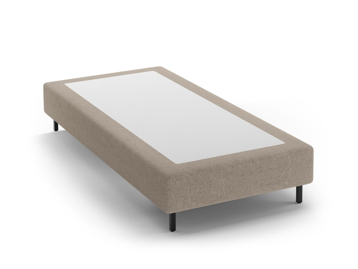 Base Letto Whale Gambe metallo nero - Beige Scuro 100x200