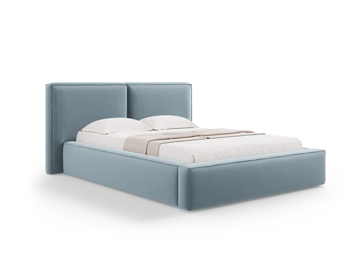 Letto contenitore con testiera doppia, "Jodie", 228x194x97,5