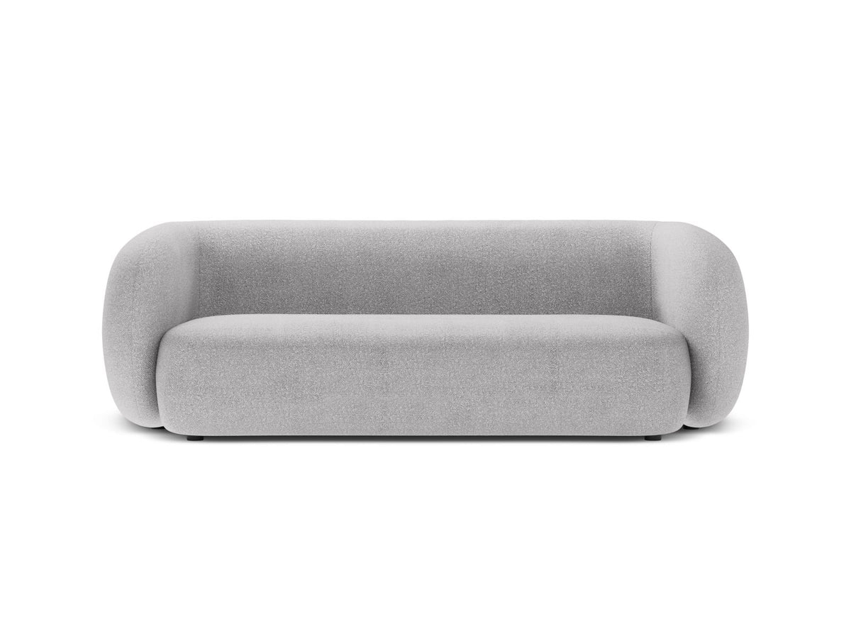 Divano Modulare in Bouclé, "Kate", 3 Posti, 213x99x76 - Grigio Chiaro