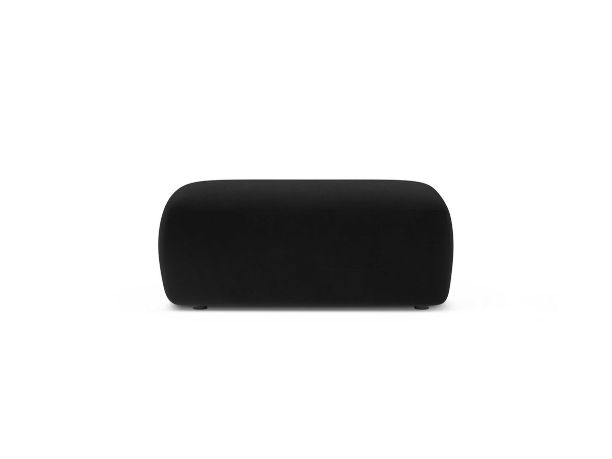 Pouf in Velluto, "Kate", 1 Posto, 99x60x43 - Nero