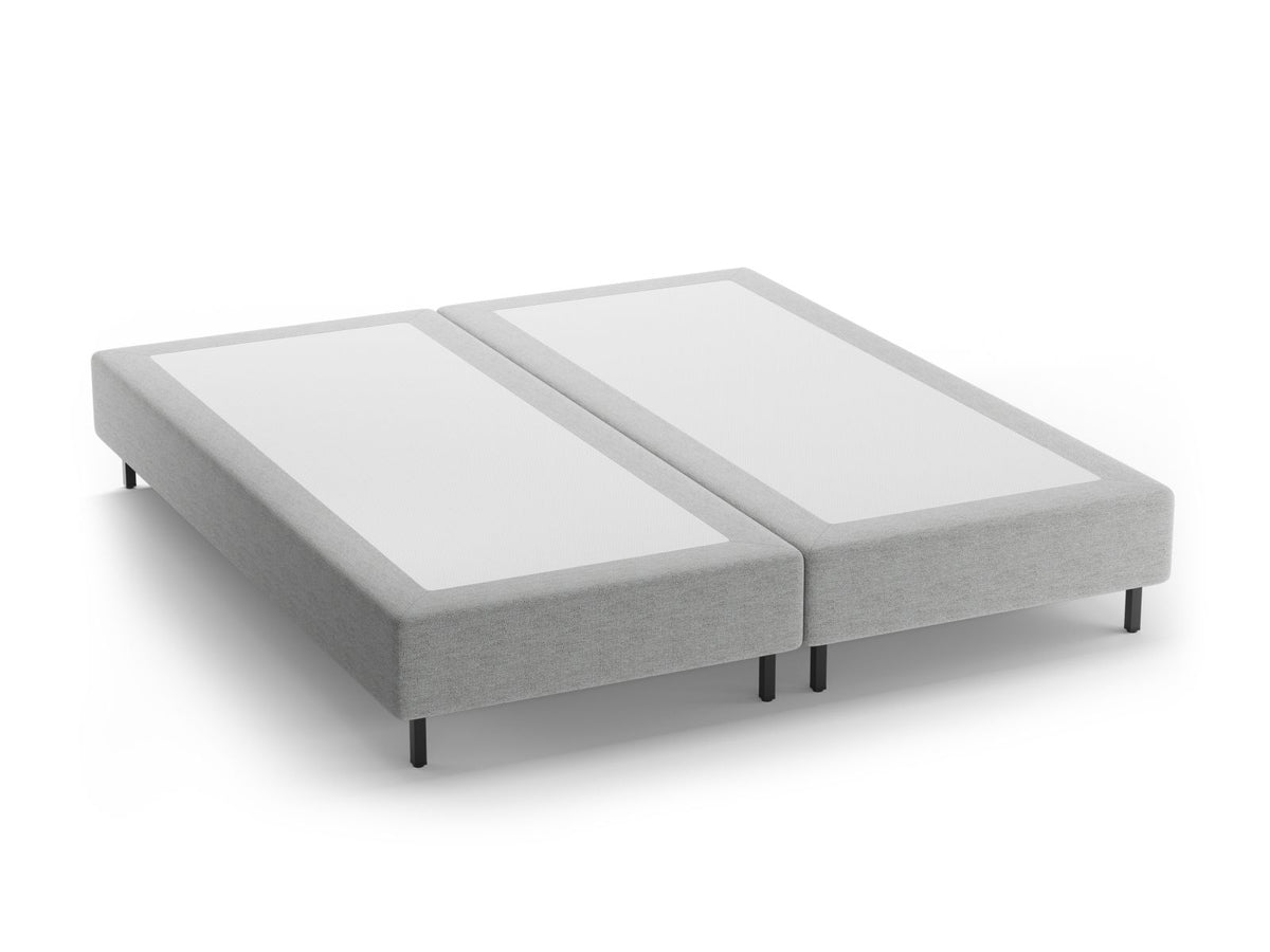 Base Letto Whale Gambe metallo nero - Grigio Chiaro 140x200