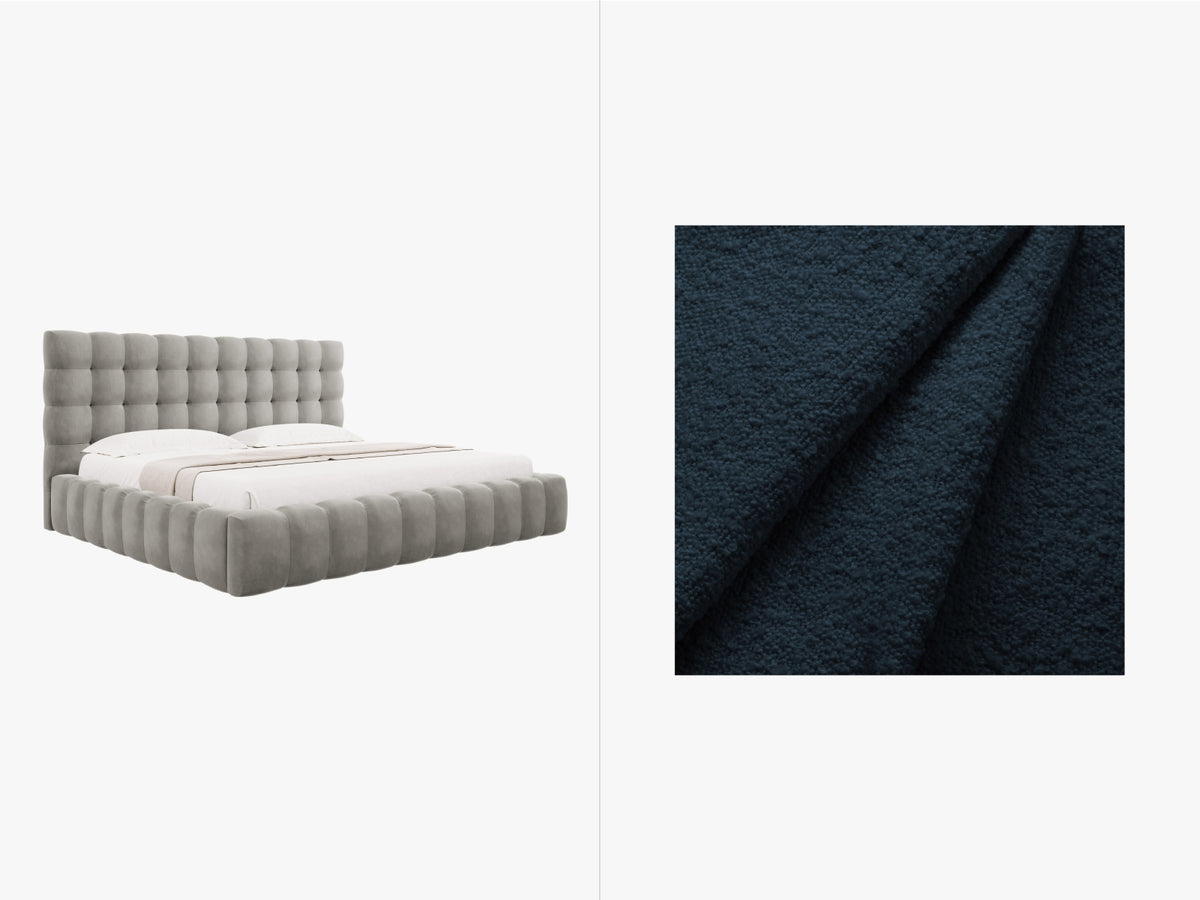 Letto Contenitore con Testata Mamaia - Blu Scuro 200x200