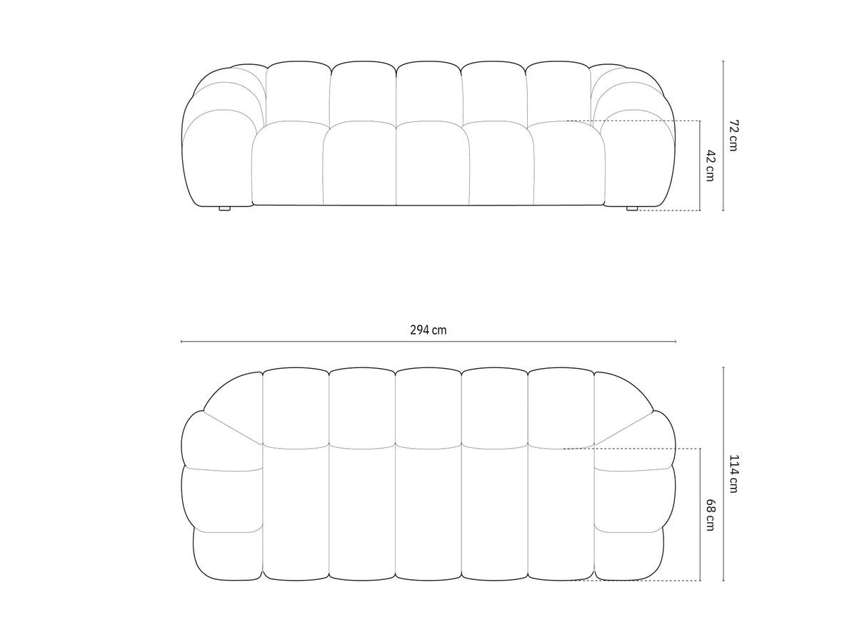 Divano, "Diana", 4 Posti, 294x114x72