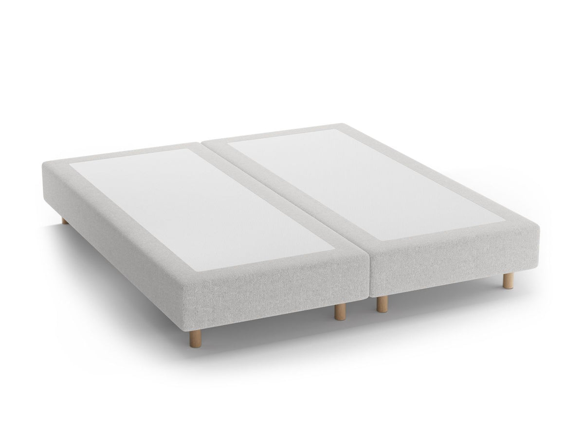 Base Letto Whale Gambe legno di faggio naturale - Argento 180x200