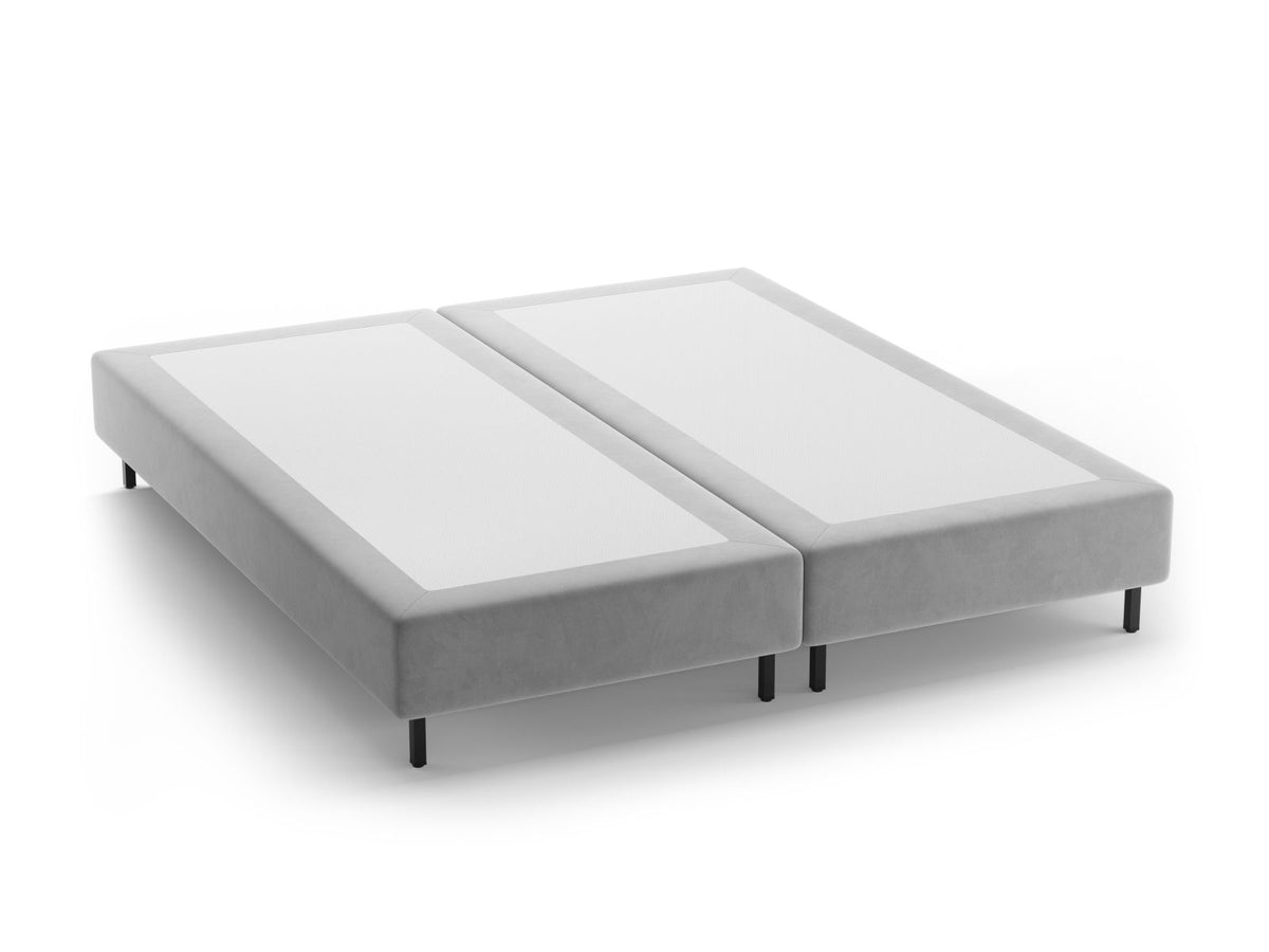 Base Letto Whale Gambe metallo nero - Grigio Chiaro 160x200