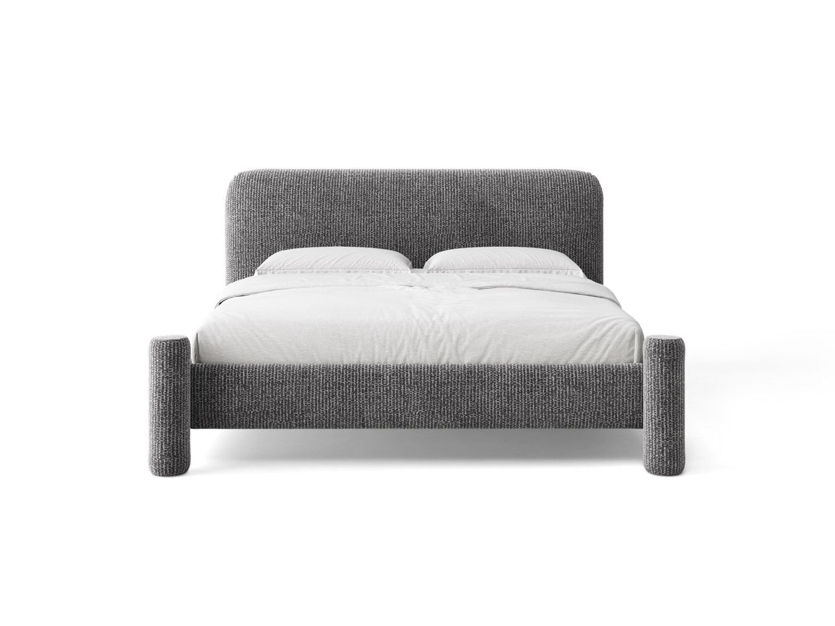 Letto con Testata Vera - Grigio Scuro 180x200