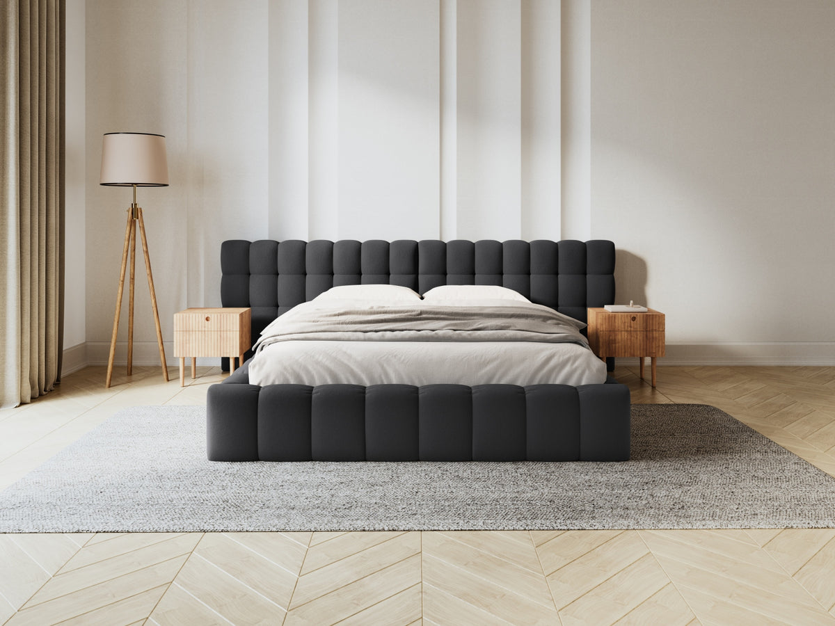 Letto contenitore con testiera doppia, "Mamaia", 230x300x100