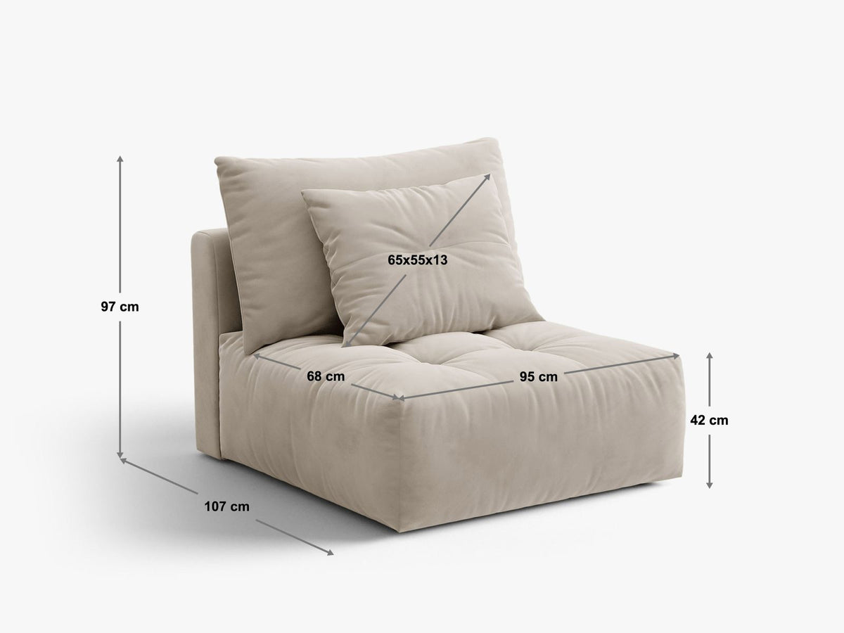 Modulo senza Braccioli Bloom, 1 Posto, 107x95x97