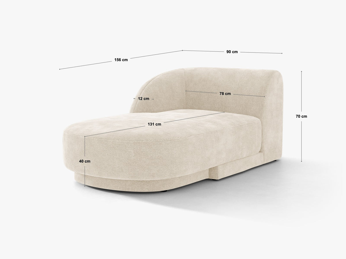 Chaise Longue Miley, 2 Posti, 156x90x70