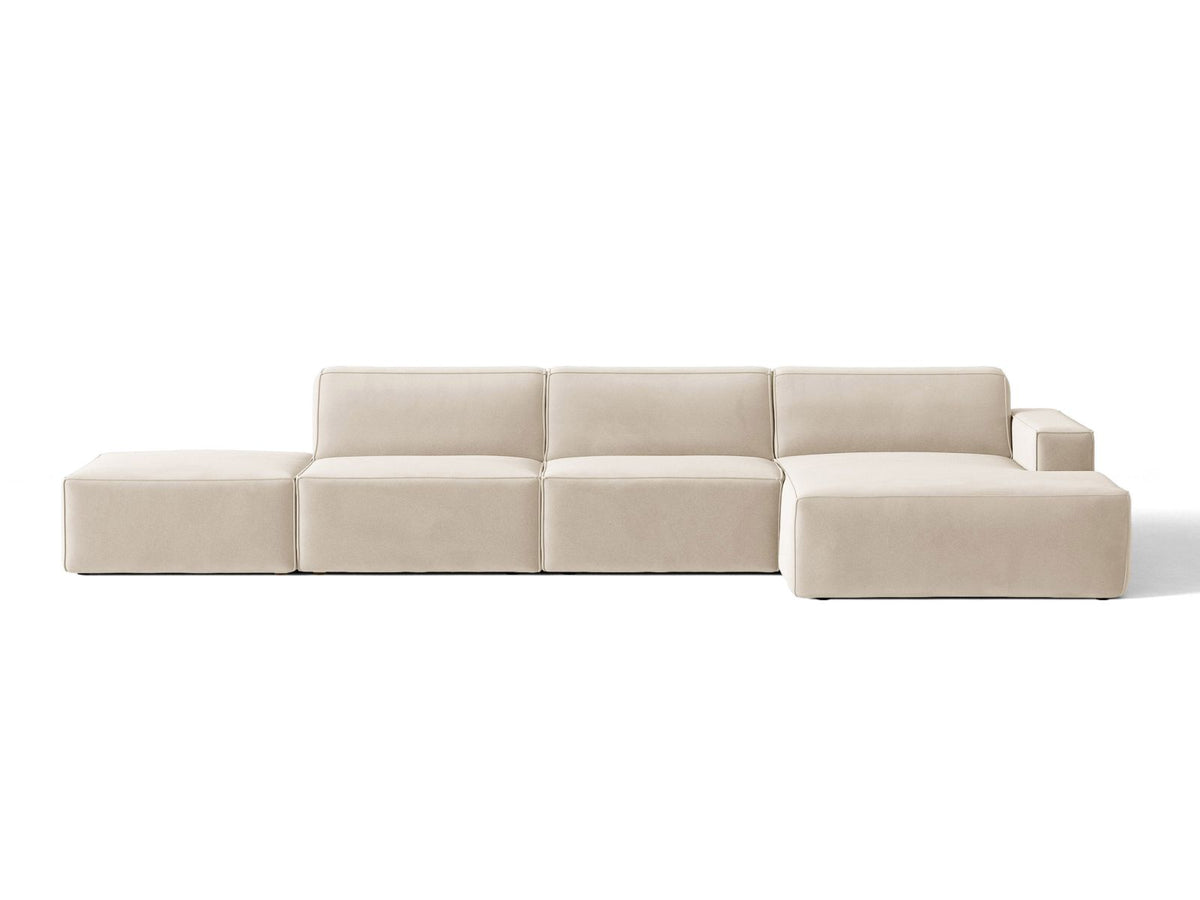 Divano Angolare Componibile Jodie, 5 Posti, 162x341x77