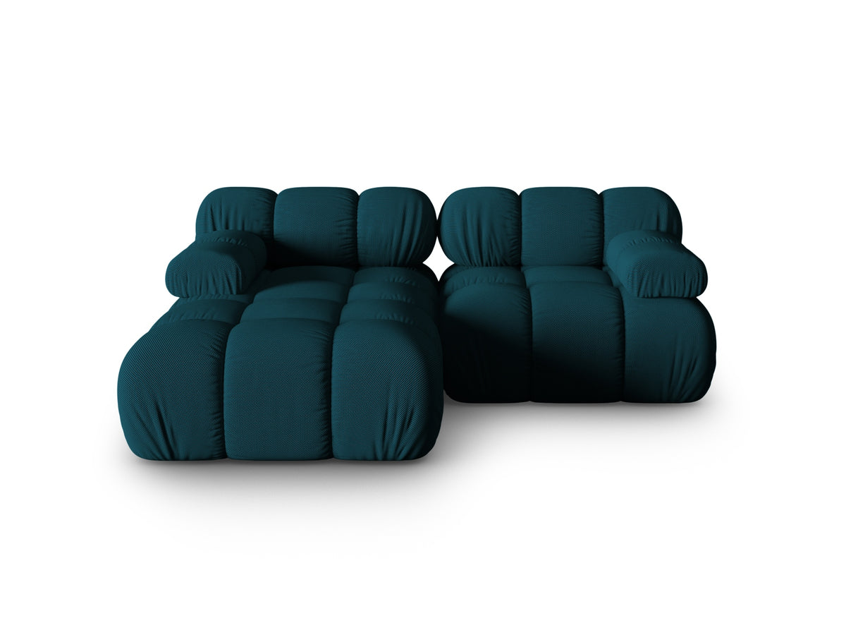 Divano Angolare Modulare Sinistro, "Bellis", 3 Posti, 188x155x70 - Blu Navy