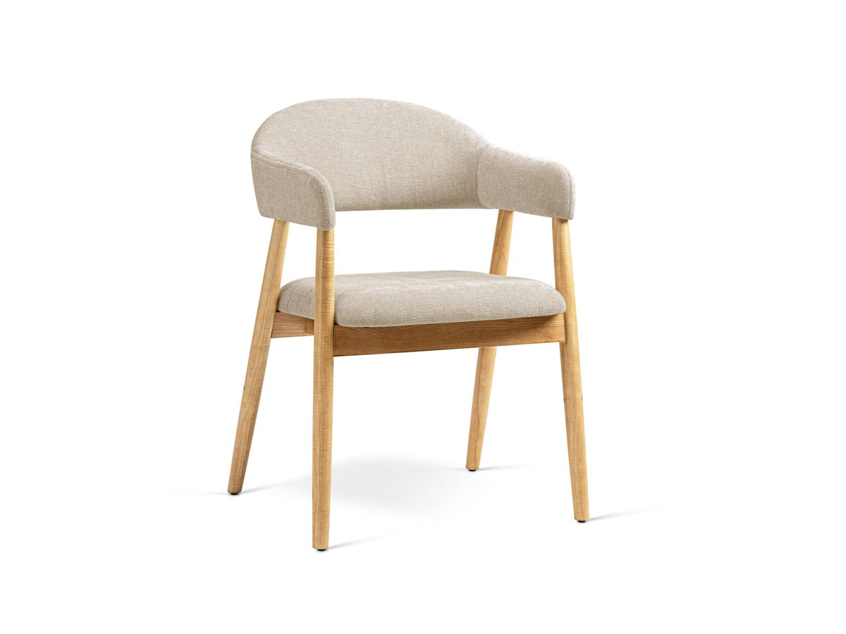 Sedia in Velluto, "Adra", 1 Posto, 56x59x77 - Beige