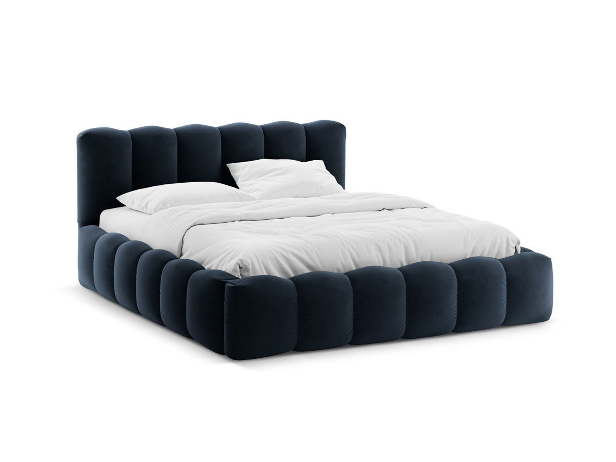 Letto Contenitore con Testata Lupine - Blu Scuro 180x200