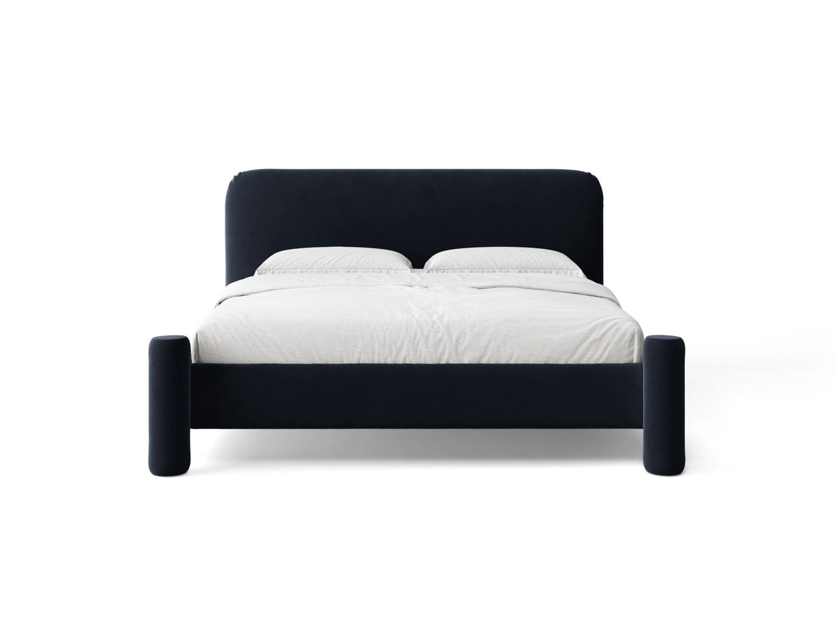 Letto con Testata Vera - Blu Reale 180x200