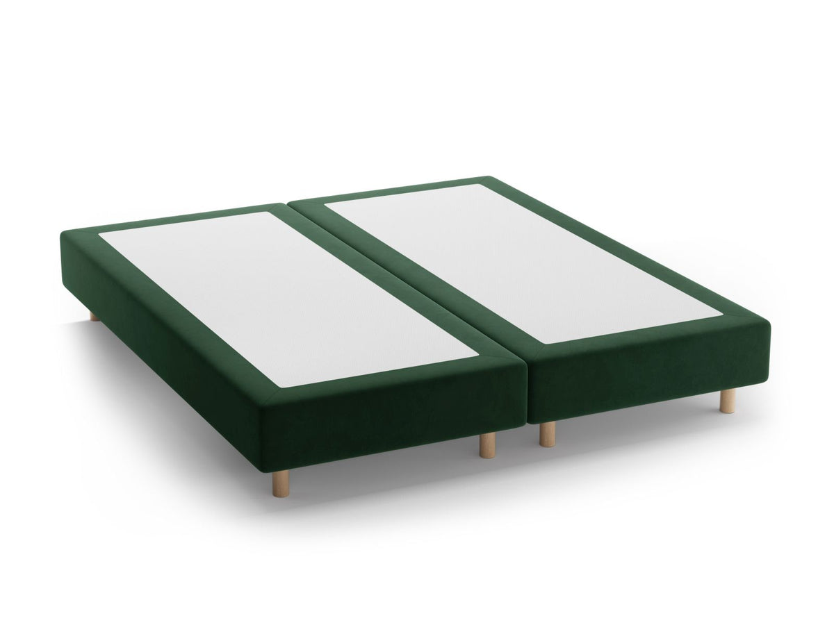 Base Letto Whale Gambe legno di faggio naturale - Verde 180x200