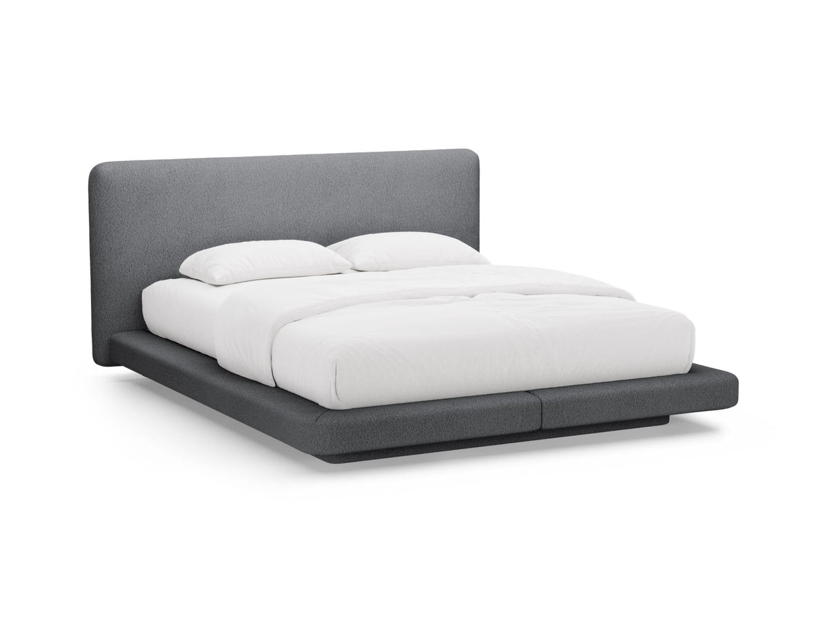 Letto con Testata, "Linea", 225x244x98 - Grigio Scuro