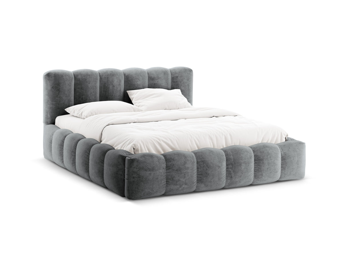 Letto Contenitore con Testata Lupine - Platino 180x200