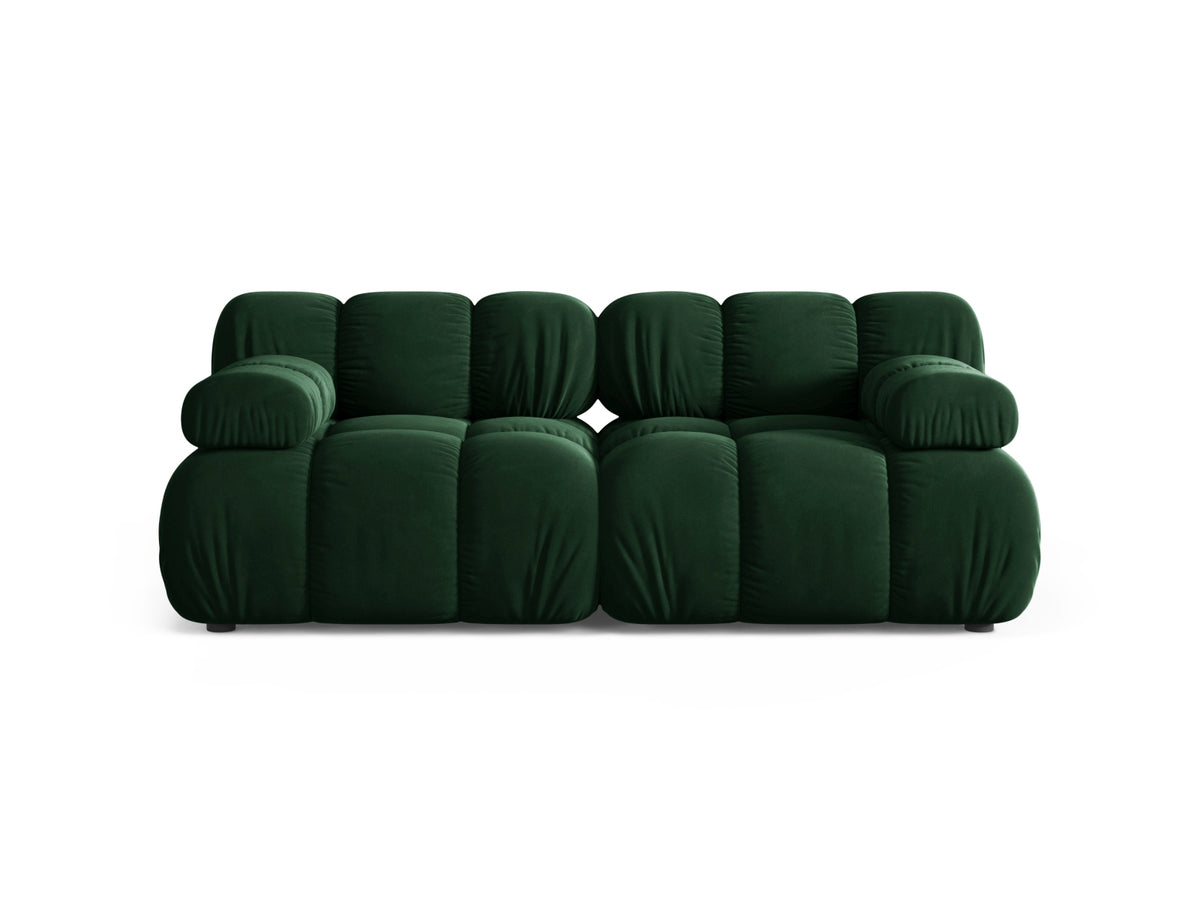 Divano Modulare in Velluto, "Bellis", 2 Posti, 188x94x70 - Verde Bottiglia
