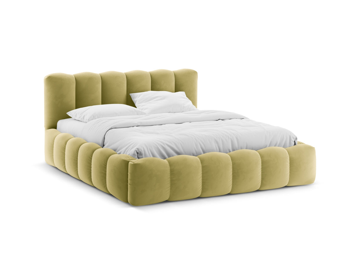 Letto Contenitore con Testata Lupine - Fango 180x200