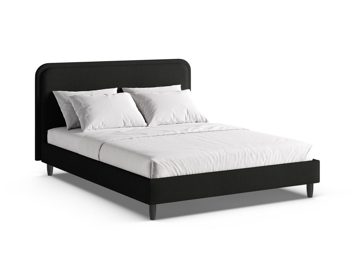 Letto con Testata Aveline - Nero 180x200