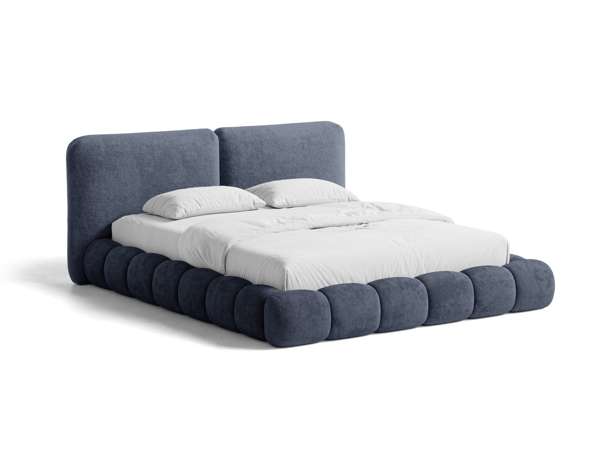 Letto Contenitore con Testata Solange - Blu Scuro 160x200