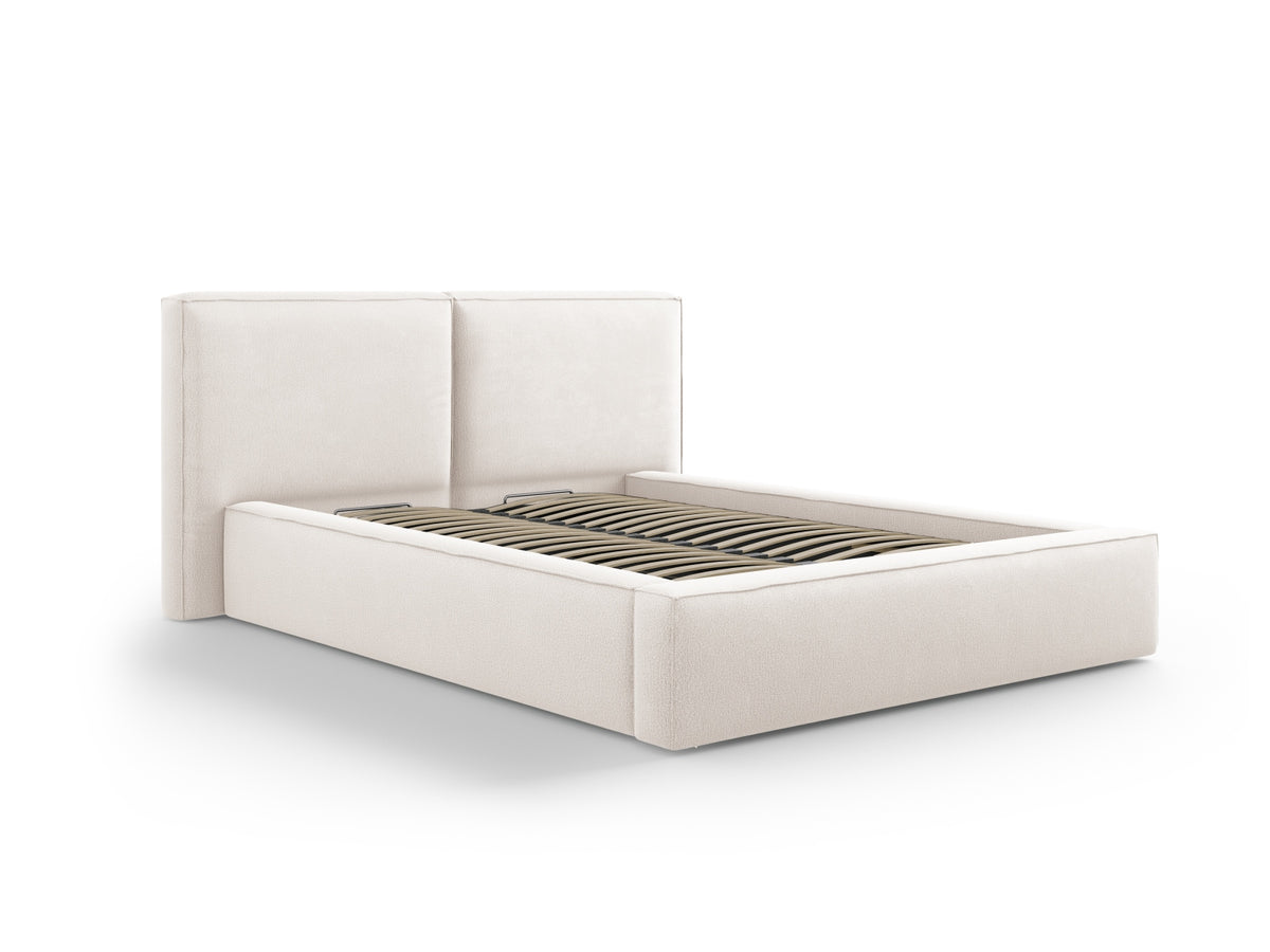 Letto contenitore con testiera doppia, "Jodie", 228x194x97,5