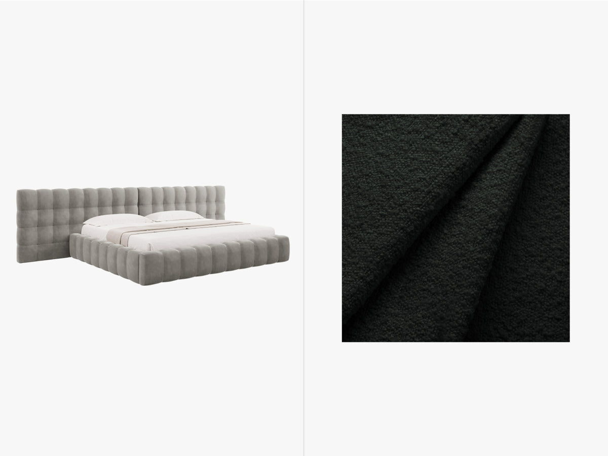 Letto Contenitore con Testata Doppia Mamaia - Nero 200x200