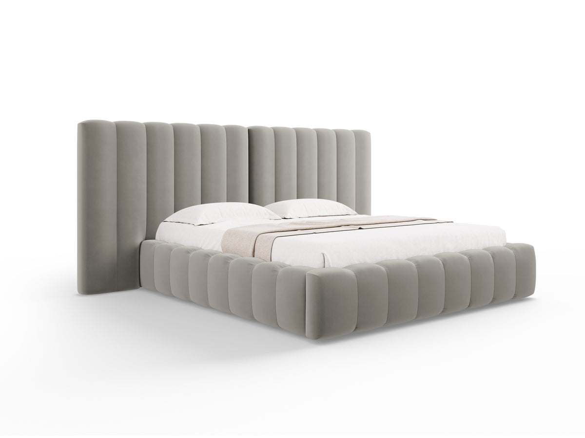 Letto contenitore con testiera doppia, "Kelp", 230x250x100