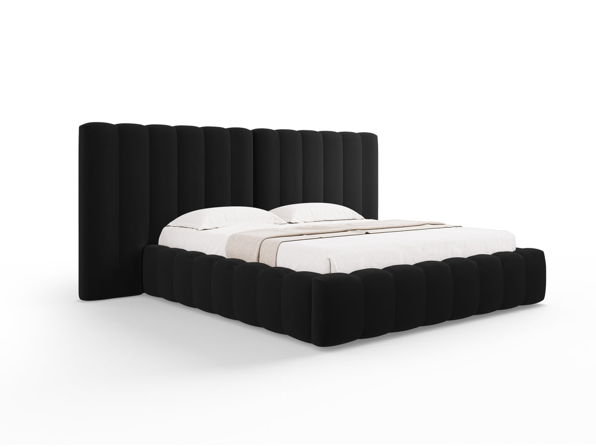 Letto contenitore con testiera doppia, "Kelp", 230x200x100
