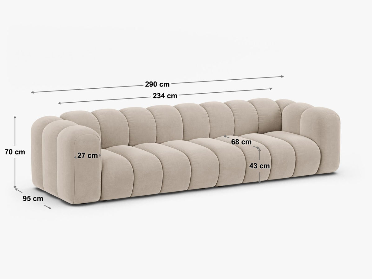 Divano Componibile Lupine, 4 Posti, 95x290x70