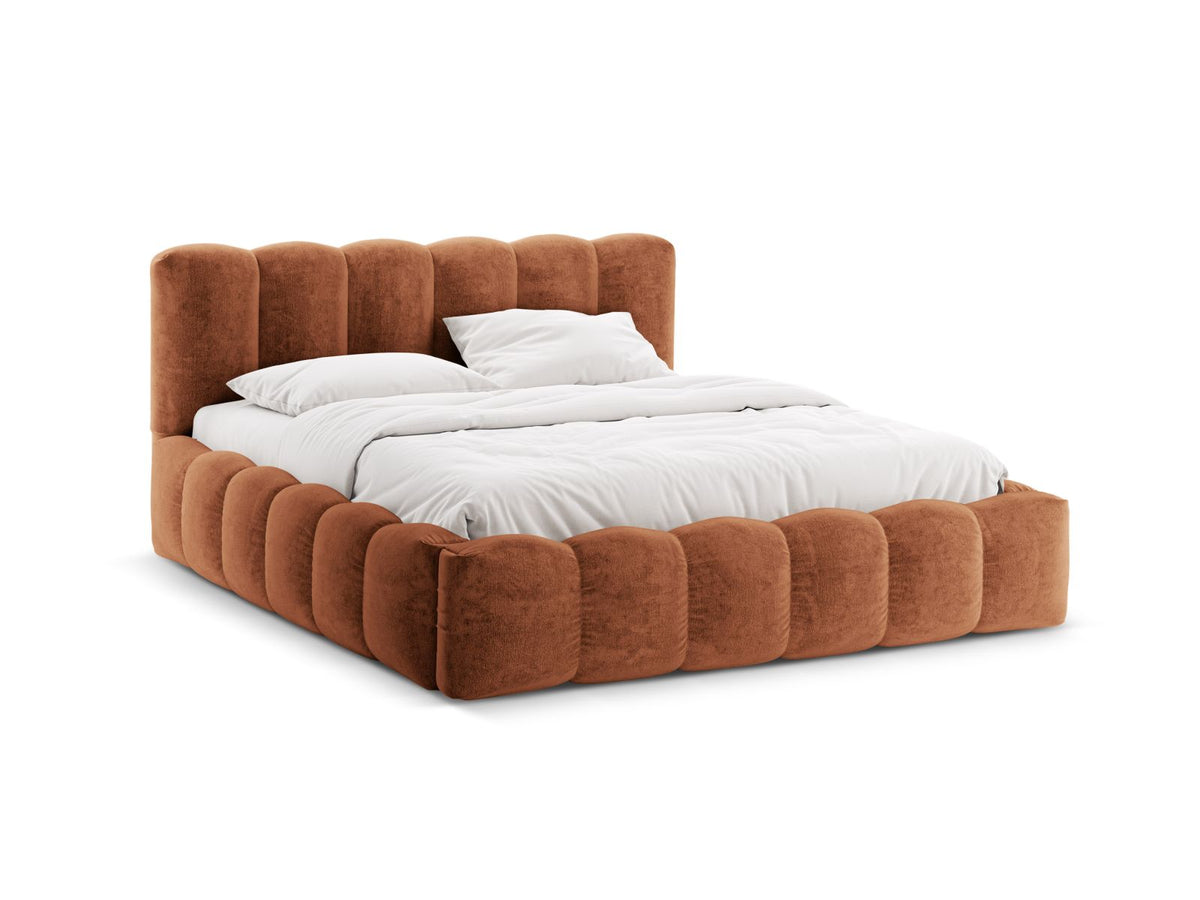 Letto Contenitore con Testata Lupine - Terracotta 160x200