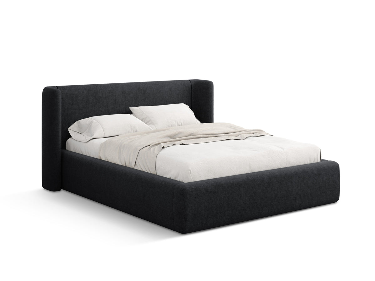 Letto Contenitore con Testata Jolene - Nero 200x200