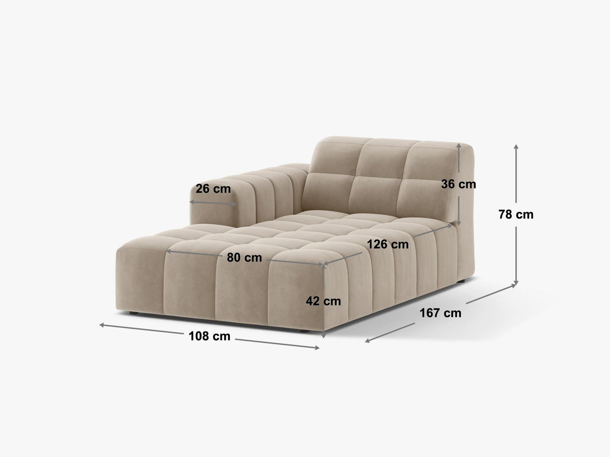 Chaise Longue Jennifer, 1 Posto, 167x108x78