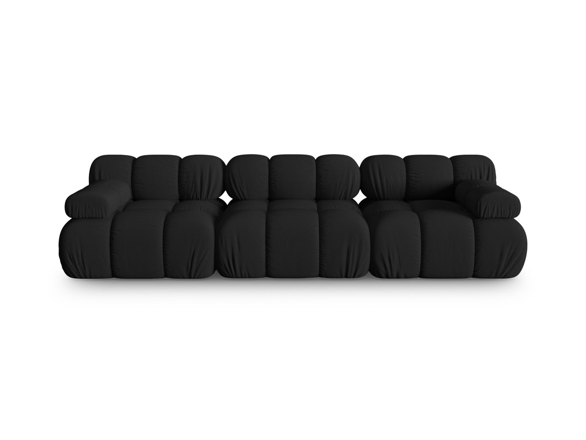 Divano Modulare, "Bellis", 3 Posti, 282x94x70 - Nero