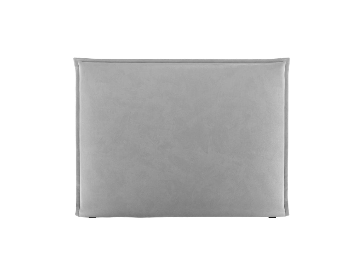 Testata in Velluto, "Monica", 180x8x120 - Grigio Chiaro