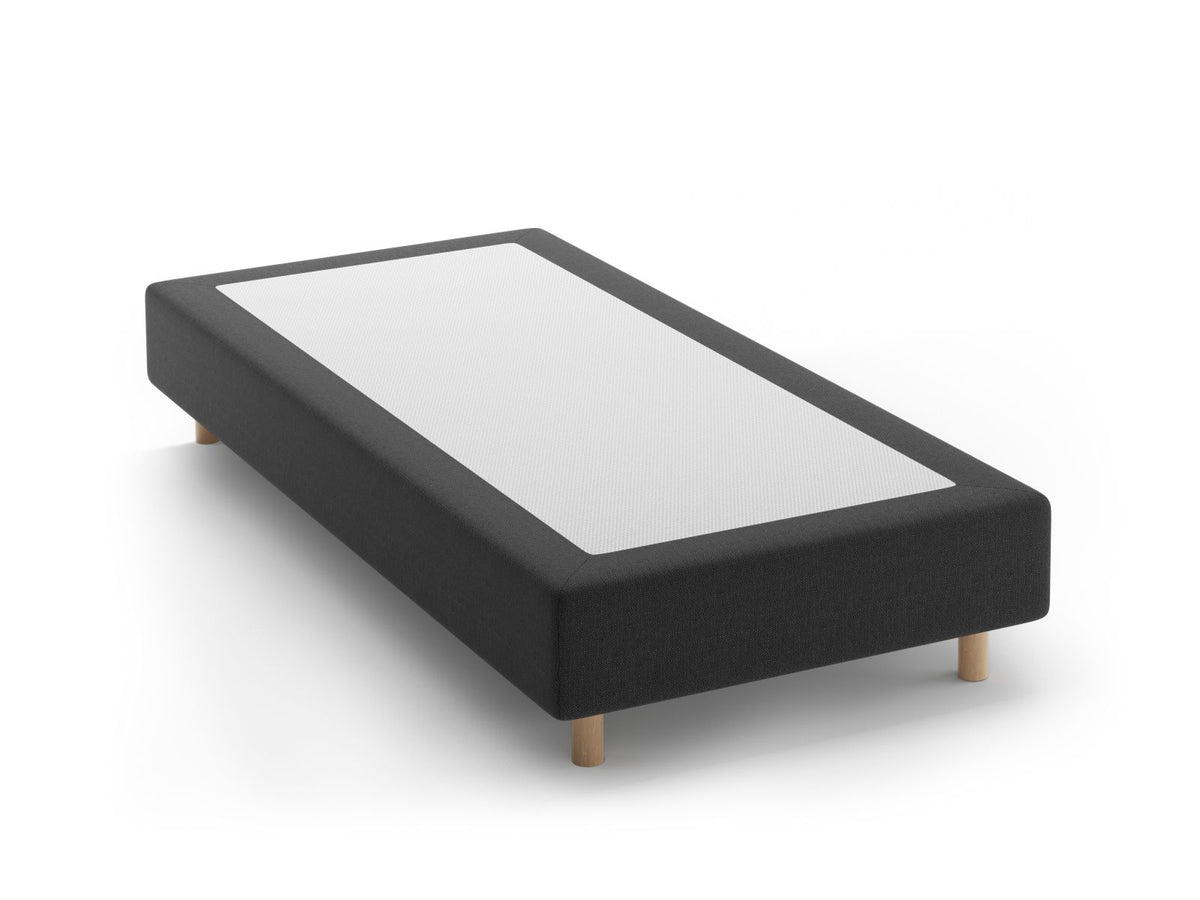 Base Letto Whale Gambe legno di faggio naturale - Nero 100x200