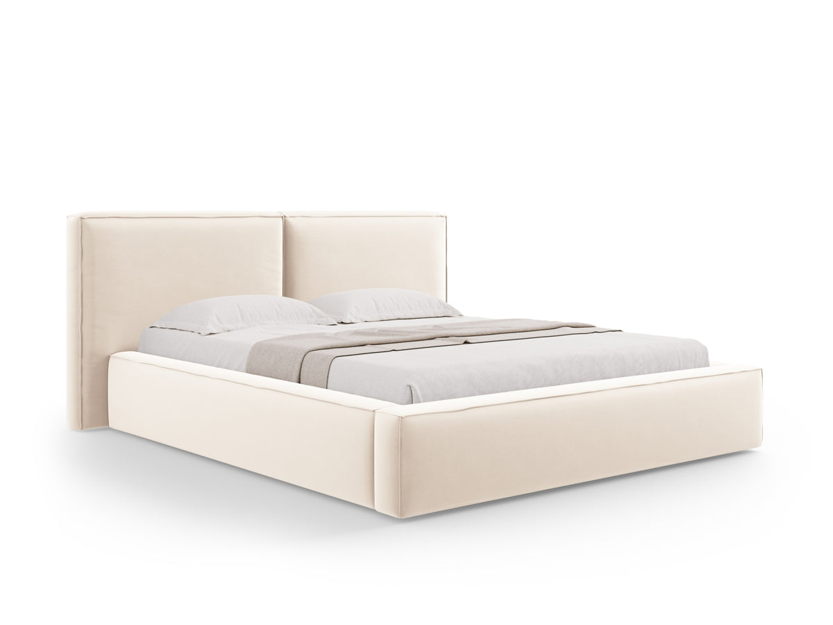 Letto contenitore con testiera doppia, "Jodie", 228x214x97,5