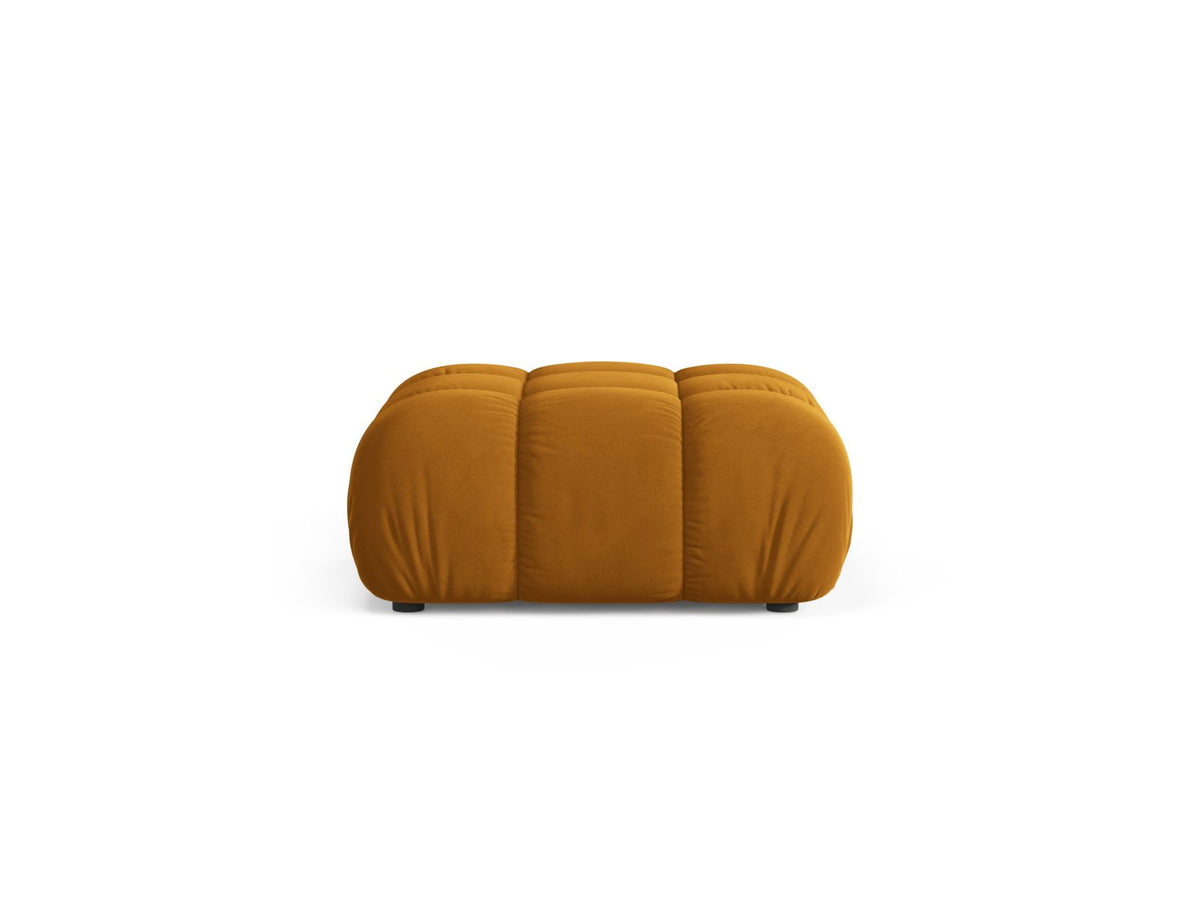 Pouf in Velluto, "Bellis", 1 Posto, 94x94x43 - Giallo