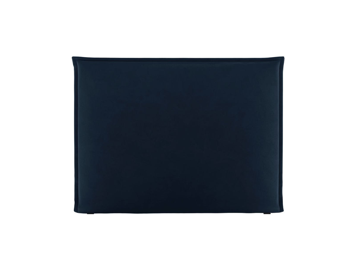 Testata in Velluto, "Monica", 140x8x120 - Blu Scuro