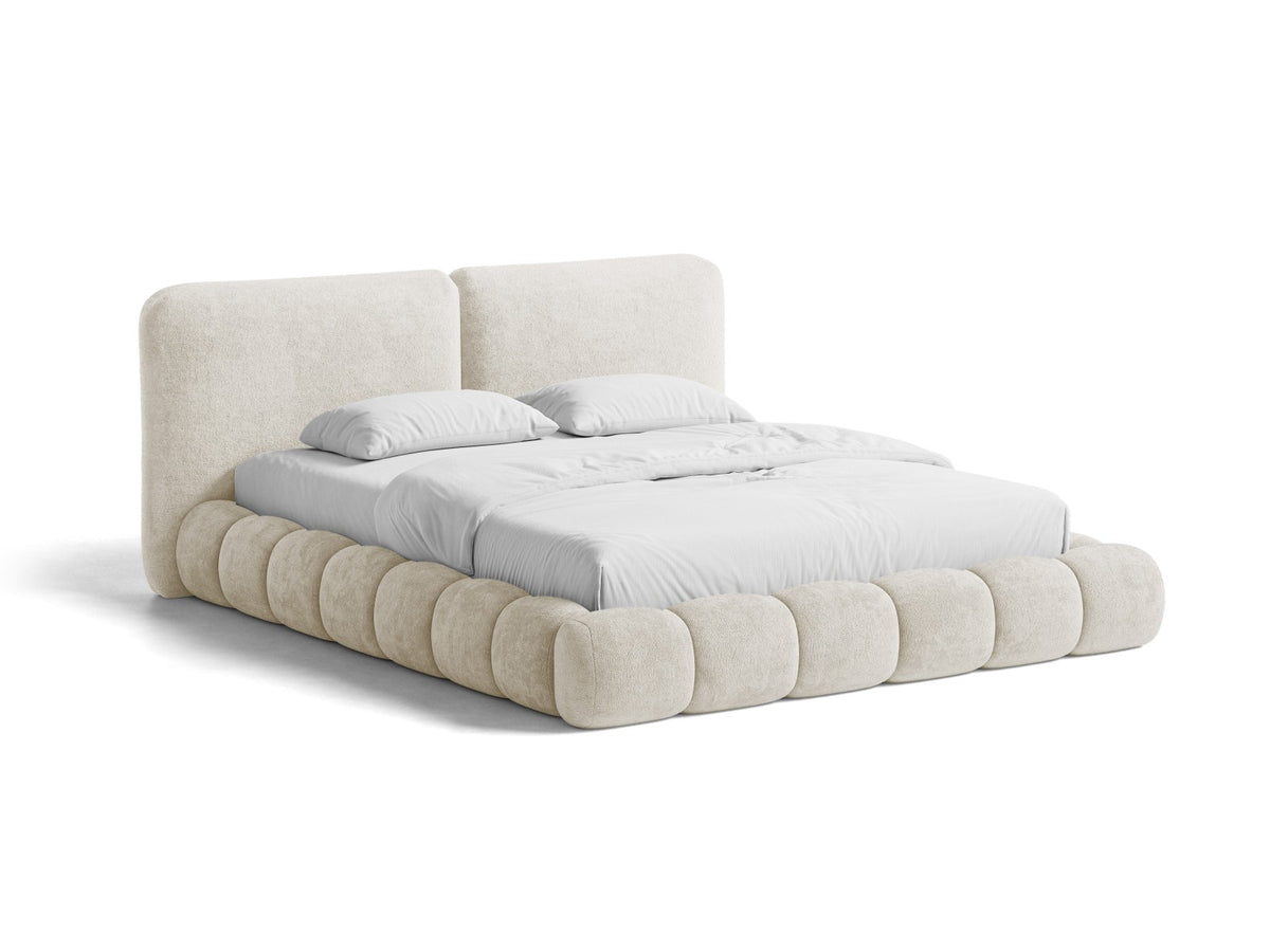 Letto Contenitore con Testata Solange - Beige Chiaro 200x200