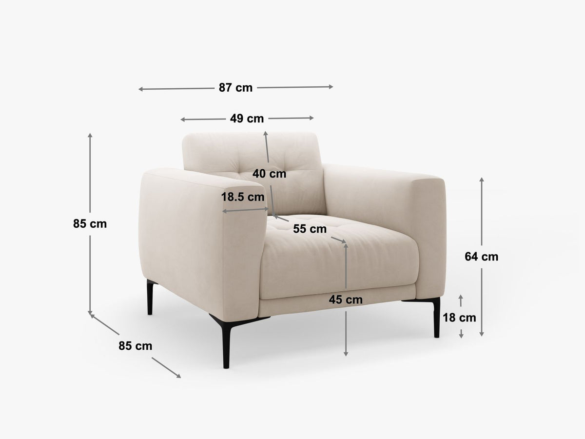 Poltrona Bemy, 1 Posto, 85x87x85