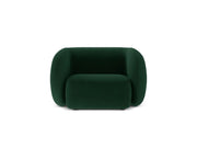 Poltrona in Velluto, "Kate", 1 Posto, 108x89x76 - Verde Bottiglia