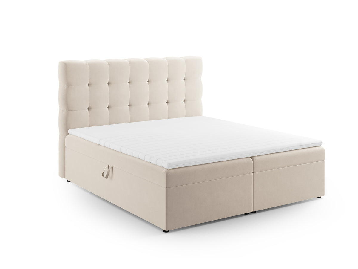 Letto: testiera + molle/materasso + coprimaterasso, "Mamaia", 210x140x125