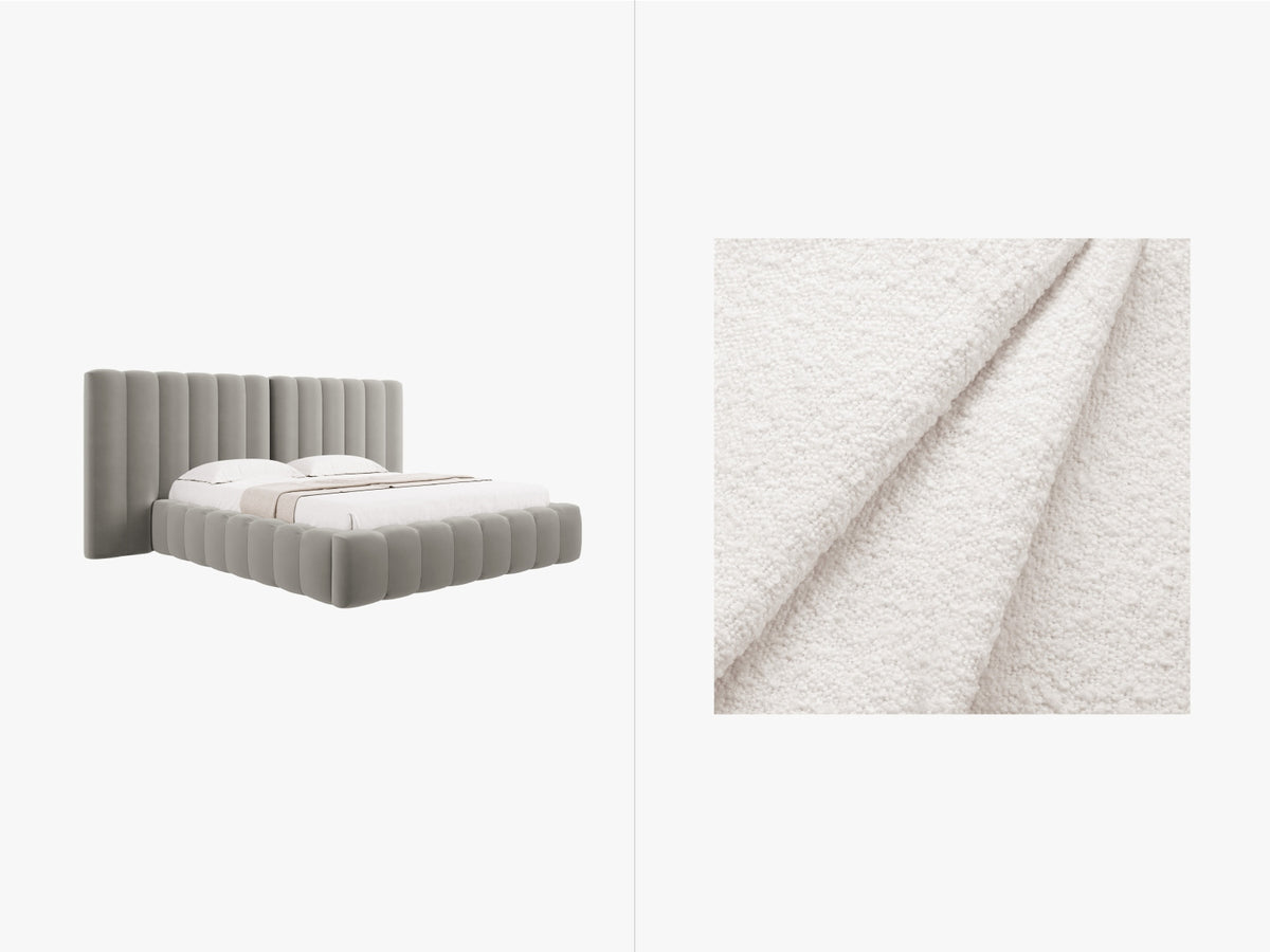 Letto Contenitore con Testata Doppia Kelp - Bianco 200x200